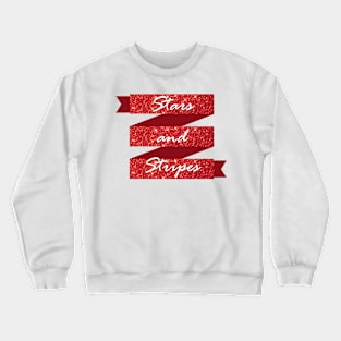 Stars and Stripes Sticker Crewneck Sweatshirt